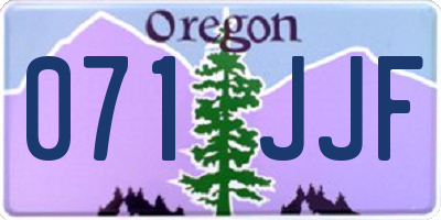 OR license plate 071JJF