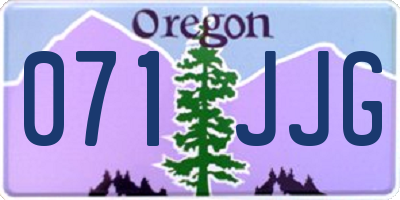 OR license plate 071JJG