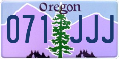 OR license plate 071JJJ