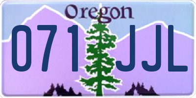 OR license plate 071JJL