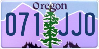 OR license plate 071JJO