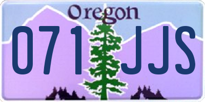 OR license plate 071JJS