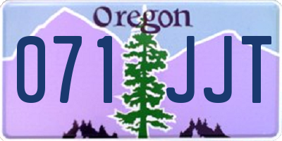 OR license plate 071JJT