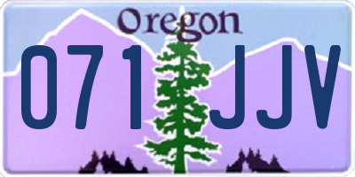 OR license plate 071JJV