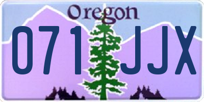OR license plate 071JJX