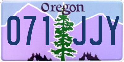 OR license plate 071JJY