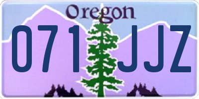 OR license plate 071JJZ
