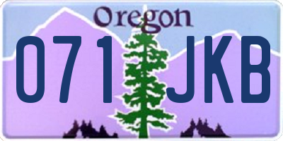 OR license plate 071JKB