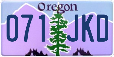 OR license plate 071JKD