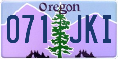 OR license plate 071JKI