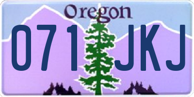 OR license plate 071JKJ