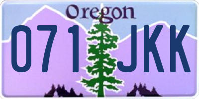 OR license plate 071JKK