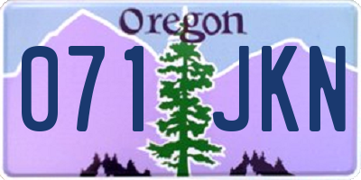 OR license plate 071JKN