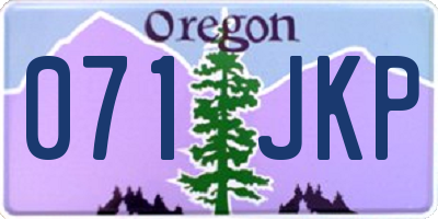 OR license plate 071JKP
