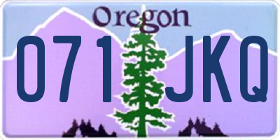 OR license plate 071JKQ