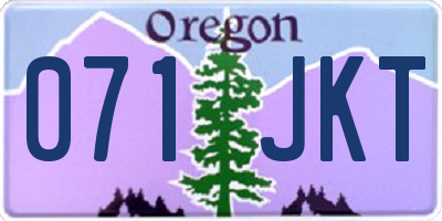OR license plate 071JKT