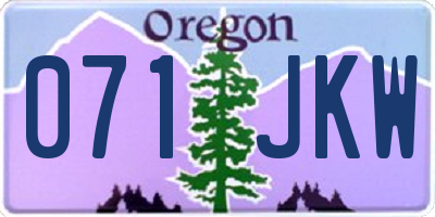 OR license plate 071JKW