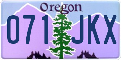 OR license plate 071JKX