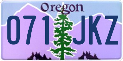 OR license plate 071JKZ