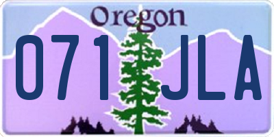 OR license plate 071JLA