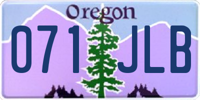 OR license plate 071JLB