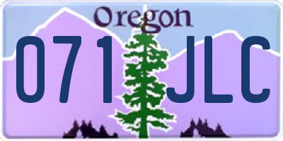 OR license plate 071JLC