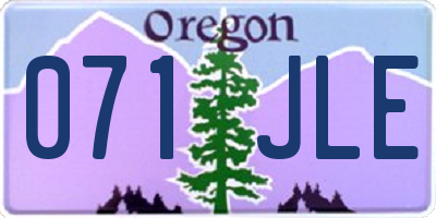 OR license plate 071JLE