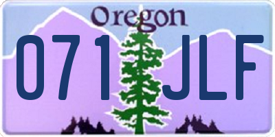 OR license plate 071JLF