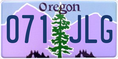 OR license plate 071JLG