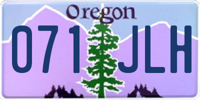 OR license plate 071JLH