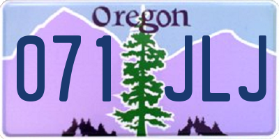 OR license plate 071JLJ