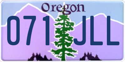 OR license plate 071JLL