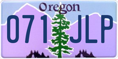 OR license plate 071JLP