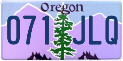 OR license plate 071JLQ