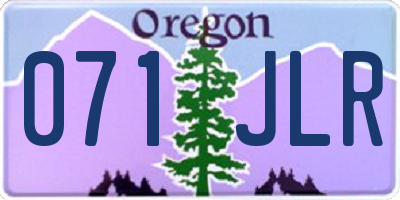 OR license plate 071JLR