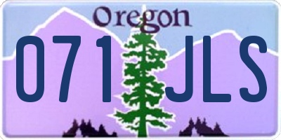 OR license plate 071JLS