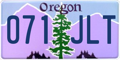 OR license plate 071JLT