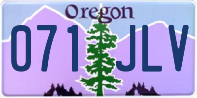 OR license plate 071JLV