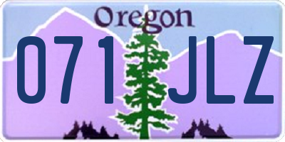 OR license plate 071JLZ