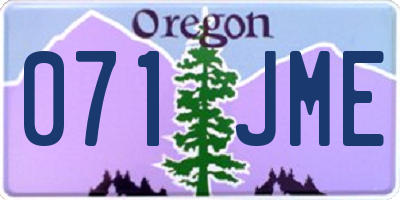 OR license plate 071JME