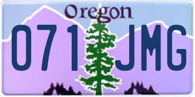 OR license plate 071JMG