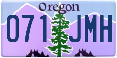 OR license plate 071JMH