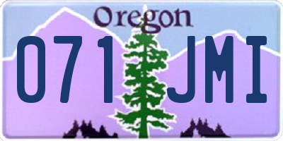OR license plate 071JMI