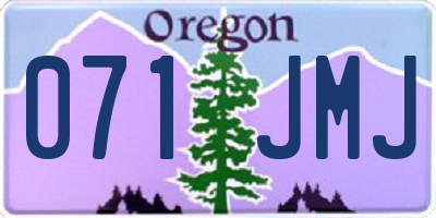 OR license plate 071JMJ