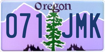 OR license plate 071JMK