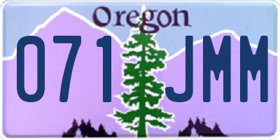 OR license plate 071JMM