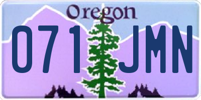 OR license plate 071JMN
