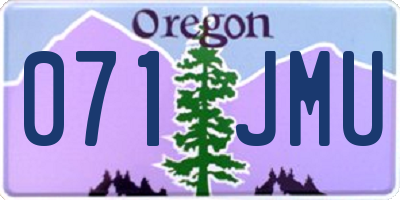 OR license plate 071JMU