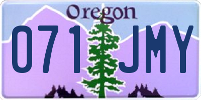 OR license plate 071JMY