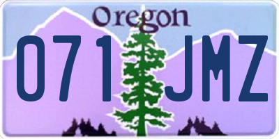 OR license plate 071JMZ